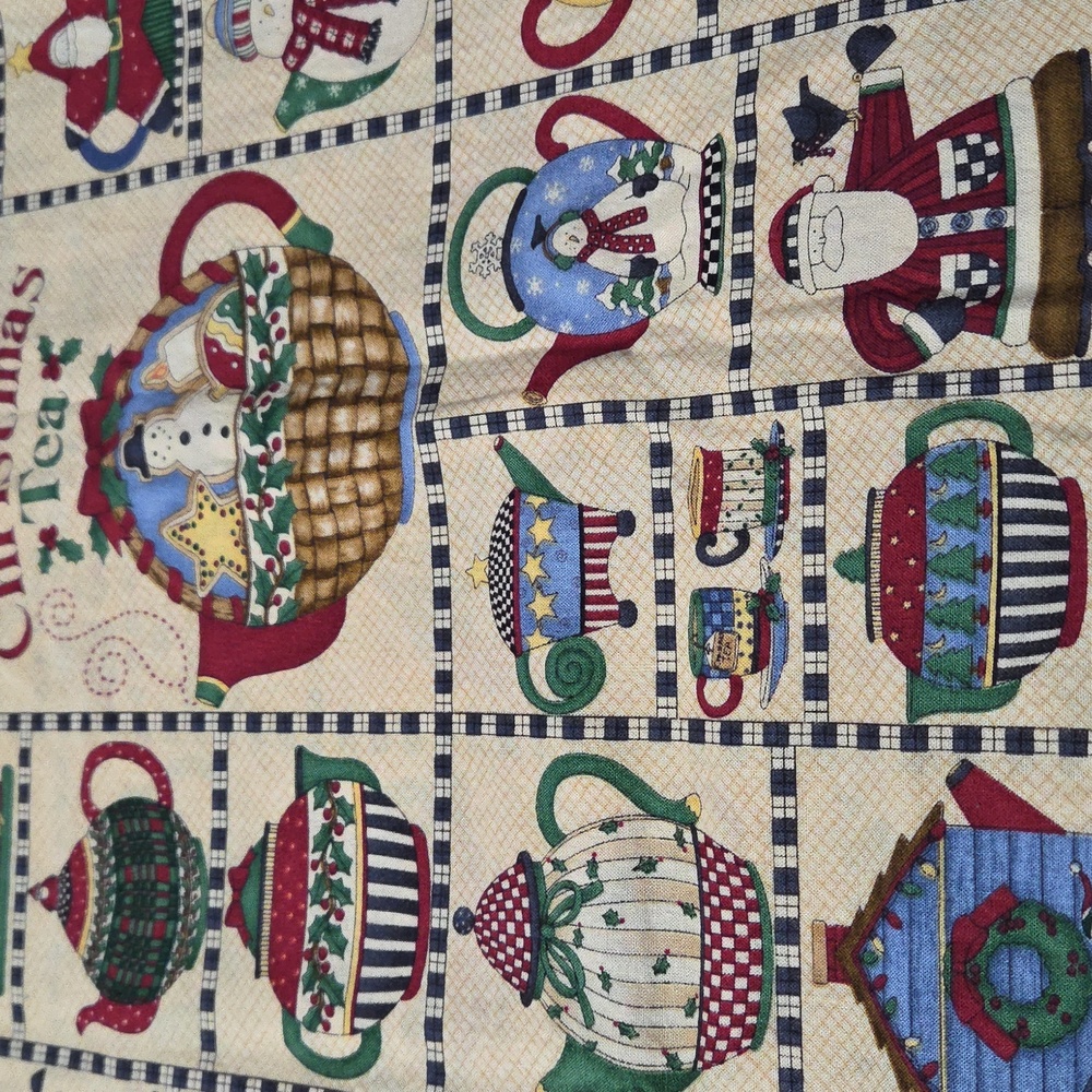 1990s Mumms The World Debbie MUMM for SSI Christmas Tea Sew - Quilt Fabric 1.9yd